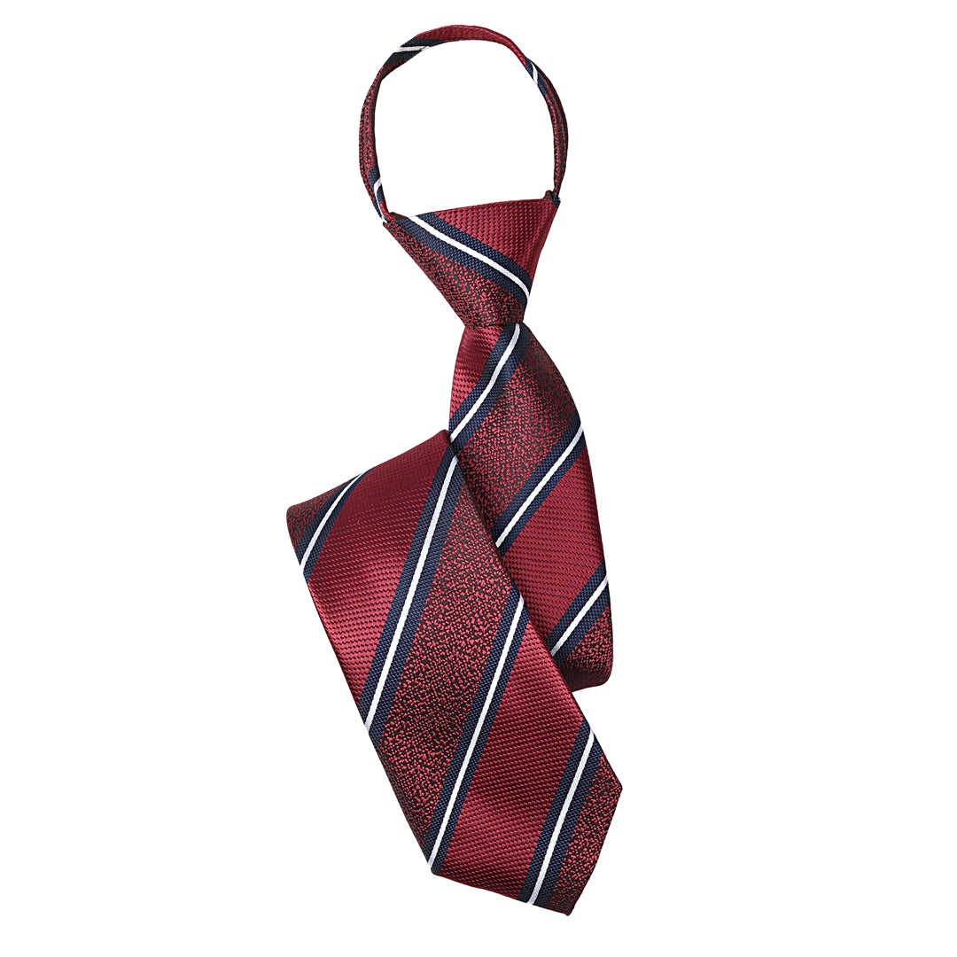 ワンタッチ ネクタイ 結婚式 ビジネス ( レジメンタルストライプ ヘリンボーン ) 30668