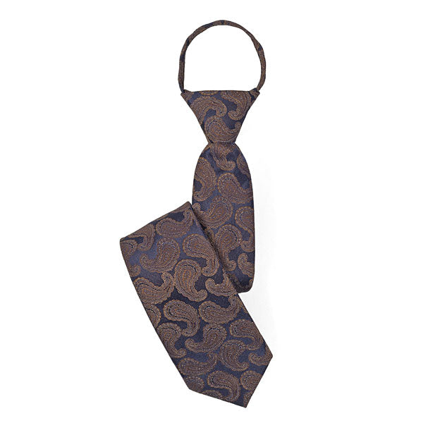ワンタッチ ネクタイ ( 簡単 大人用 ) ペイズリー柄 メンズ (おしゃれ) 7cm 30604